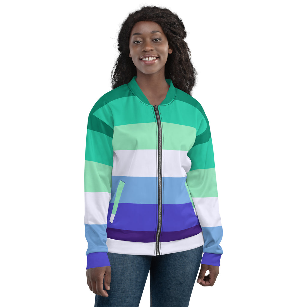 LGBTQ Pride FLags Unisex Bomber Jacket, Gay Pride Flag SHAVA