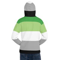 Thumbnail for Aromantic Flag LGBTQ Hoodie Unisex Size SHAVA CO