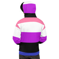 Thumbnail for Genderfluid Flag LGBTQ Hoodie Unisex Size SHAVA CO