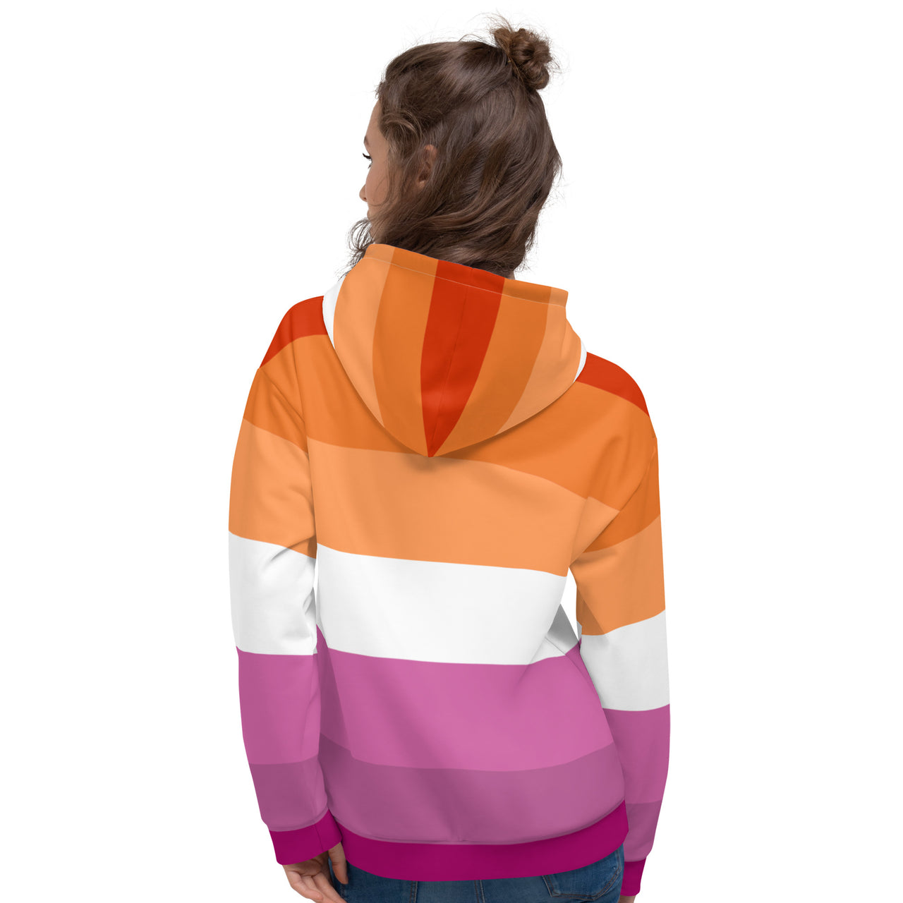 Lesbian Flag LGBTQ Hoodie Unisex Size SHAVA CO