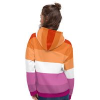 Thumbnail for Lesbian Flag LGBTQ Hoodie Unisex Size SHAVA CO
