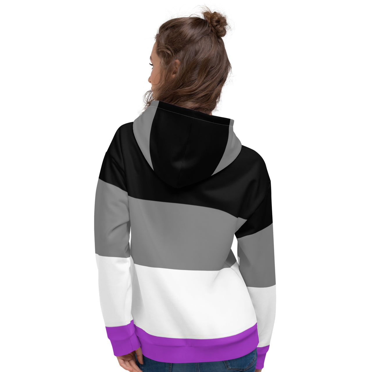 Asexual Flag LGBTQ Hoodie Unisex Size SHAVA CO