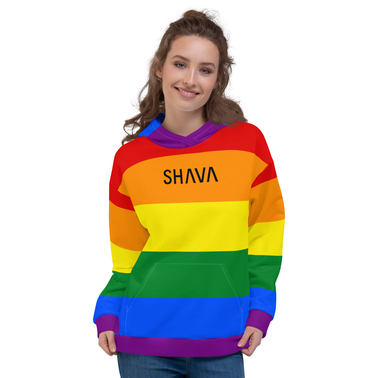 Rainbow Flag LGBTQ Hoodie Unisex Size SHAVA