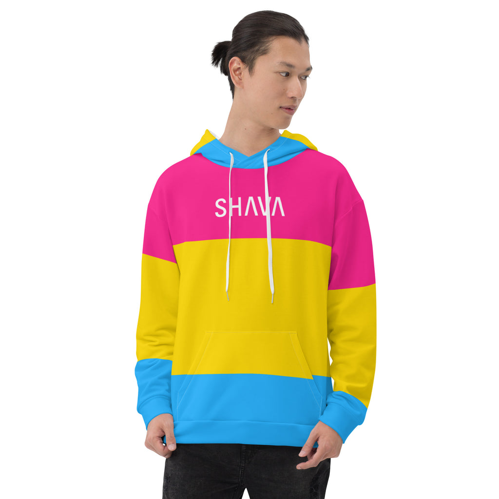 Pansexual Flag LGBTQ Hoodie Unisex Size SHAVA CO