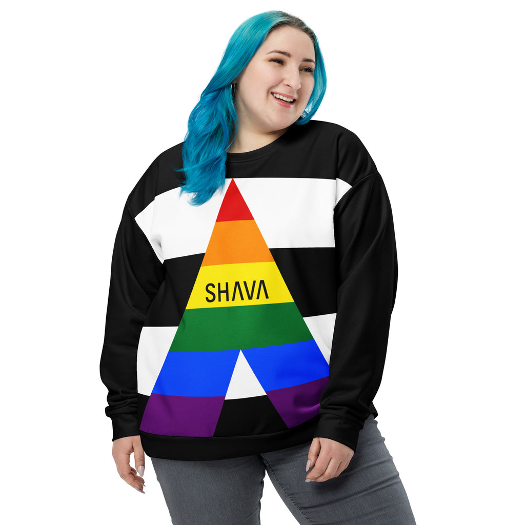 Straight Ally Flag LGBTQ Sweatshirt Unisex Size SHAVA