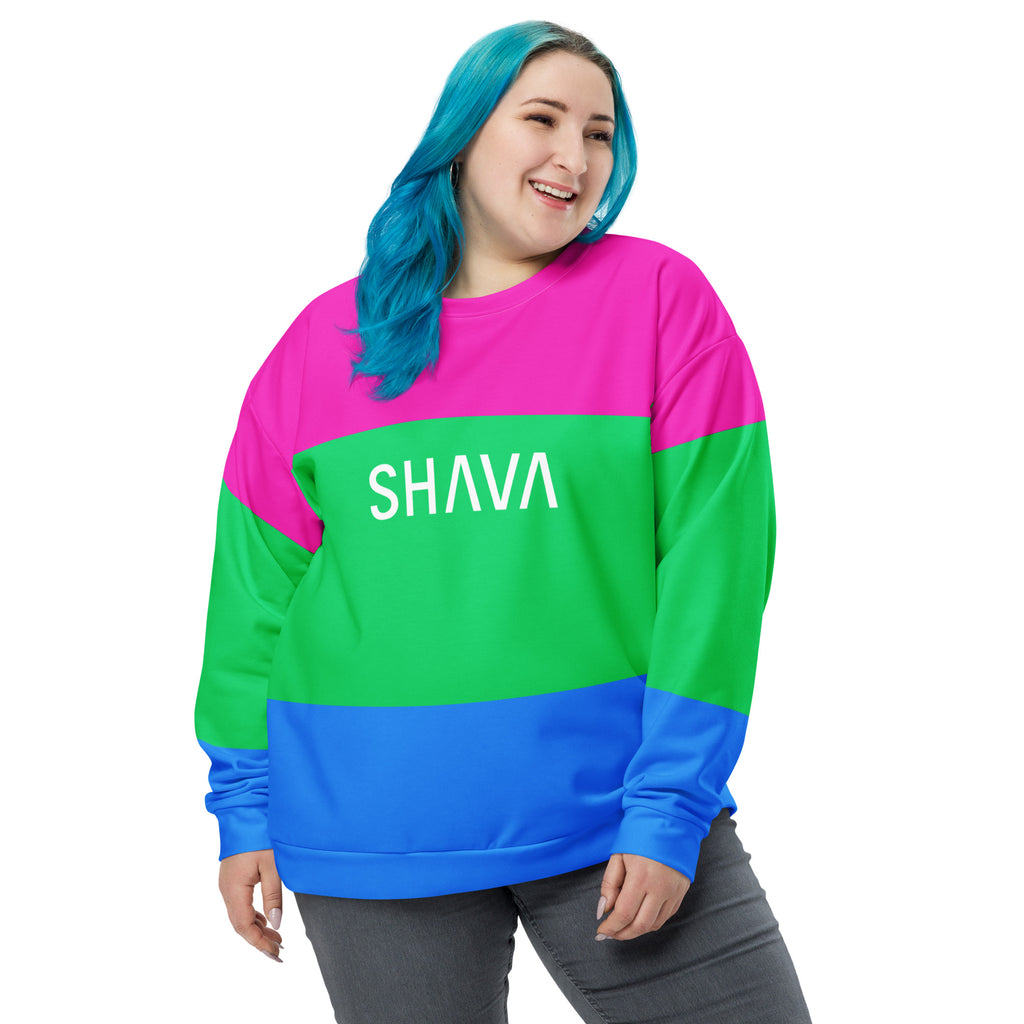 Polysexual Flag LGBTQ Sweatshirt Unisex Size SHAVA