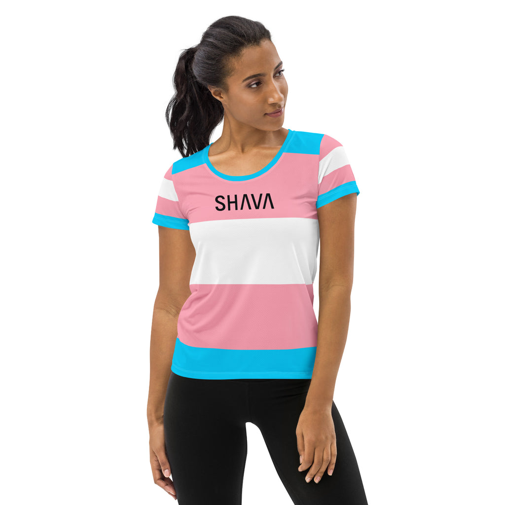 Transgender Flag LGBTQ T-Shirt Women’s Size SHAVA CO