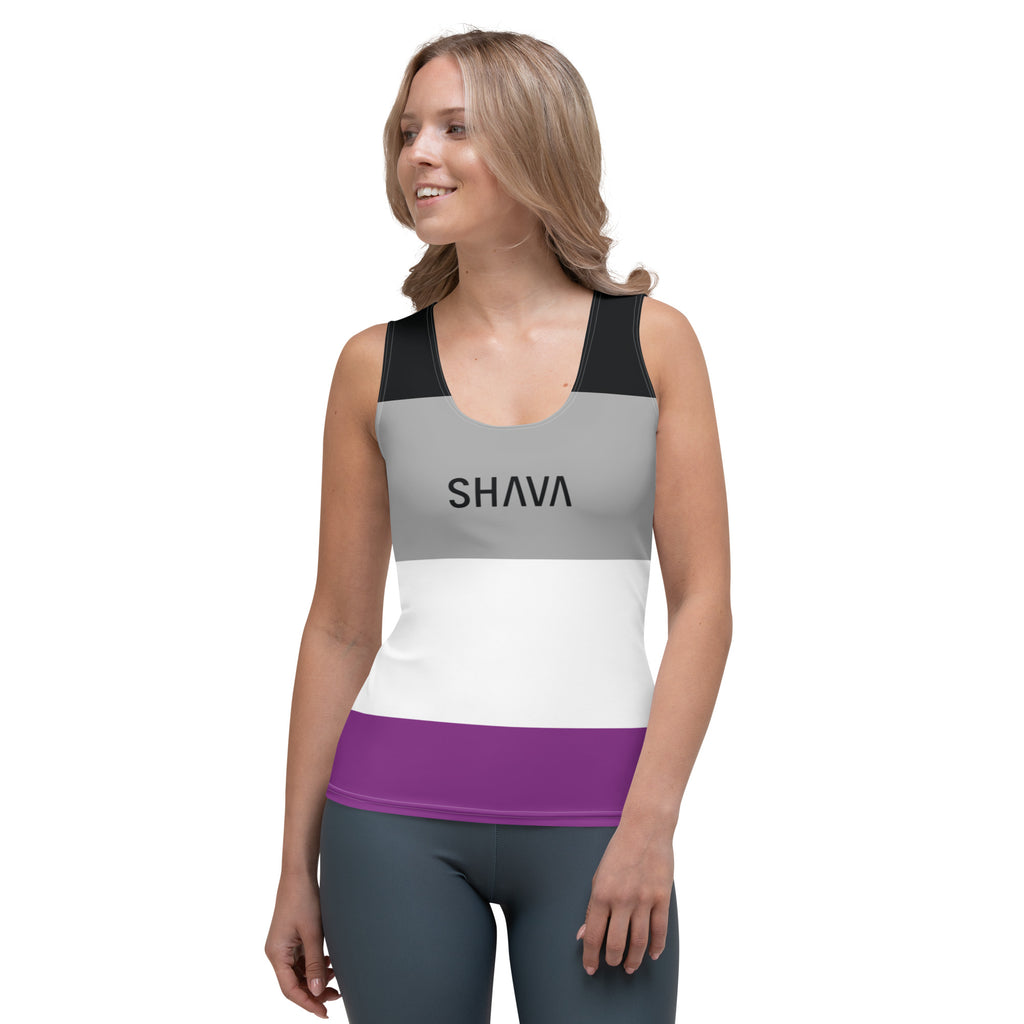 Asexual Flag LGBTQ Sublimation Cut & Sew Women’s Tank Top SHAVA CO