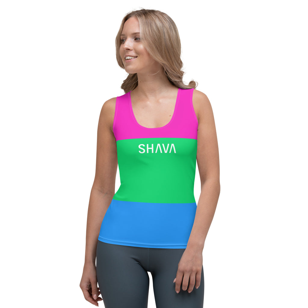 Polysexual Flag LGBTQ Sublimation Cut & Sew Women’s Tank Top SHAVA