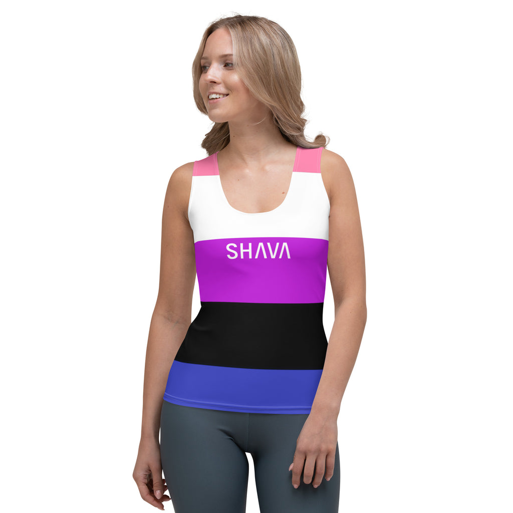 Genderfluid Flag LGBTQ Sublimation Cut & Sew Women’s Tank Top SHAVA