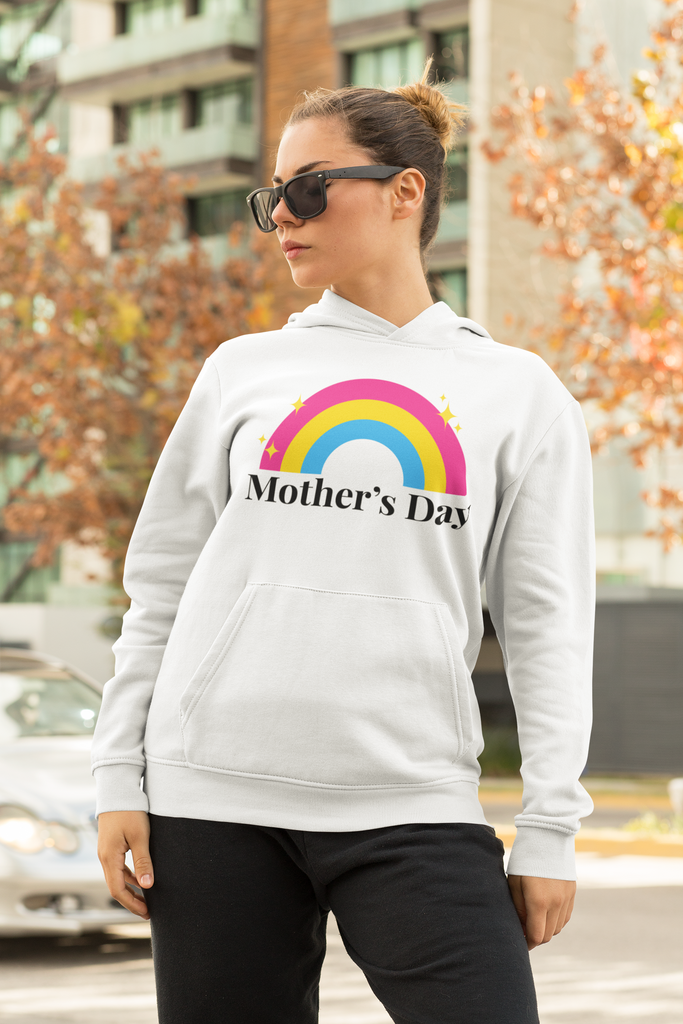 Pansexual Flag Mother's Day Unisex Premium Pullover Hoodie - Mother's Day Printify