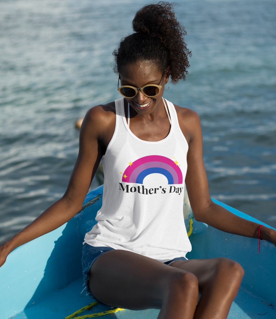 Bisexual Pride Flag Mother's Day Ideal Racerback Tank - Mother's Day SHAVA CO