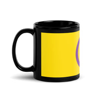 Thumbnail for Intersexual Flag LGBTQ Black Glossy 15oz Coffee Mug SHAVA CO