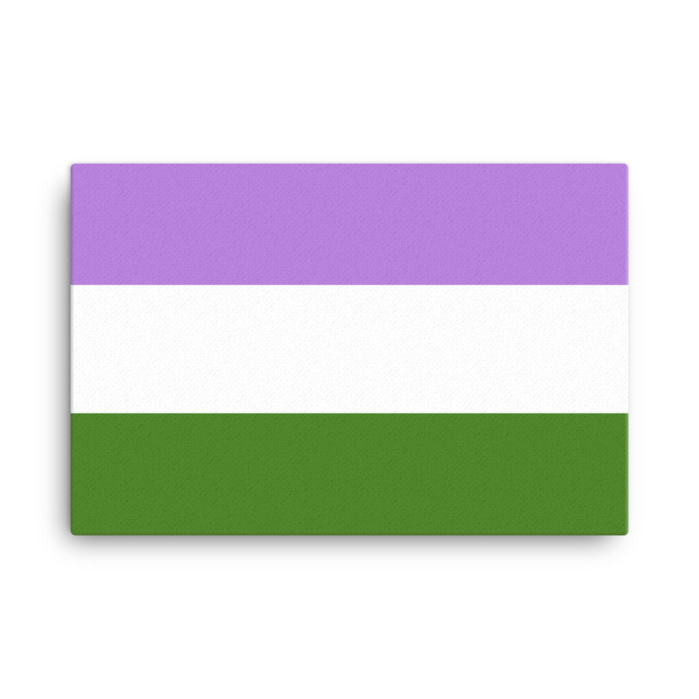 Genderqueer Flag LGBTQ Canvas SHAVA