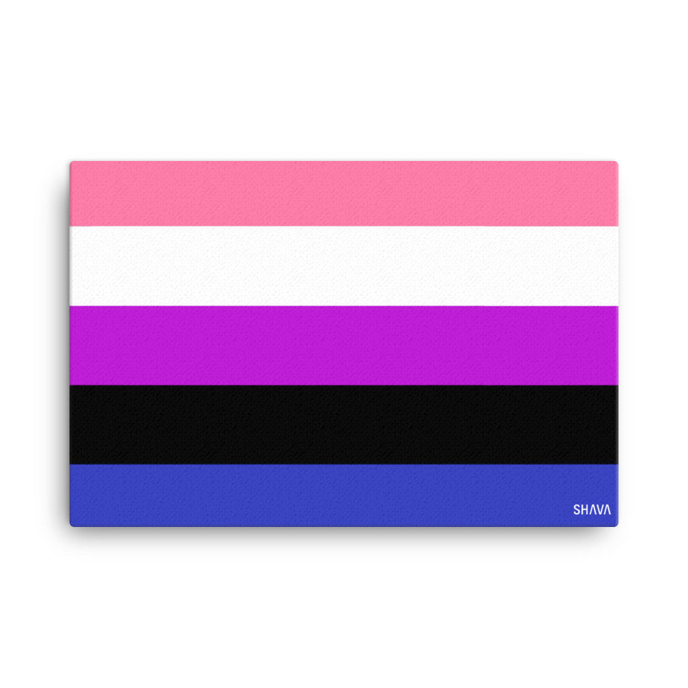 Genderfluid Flag LGBTQ Canvas SHAVA