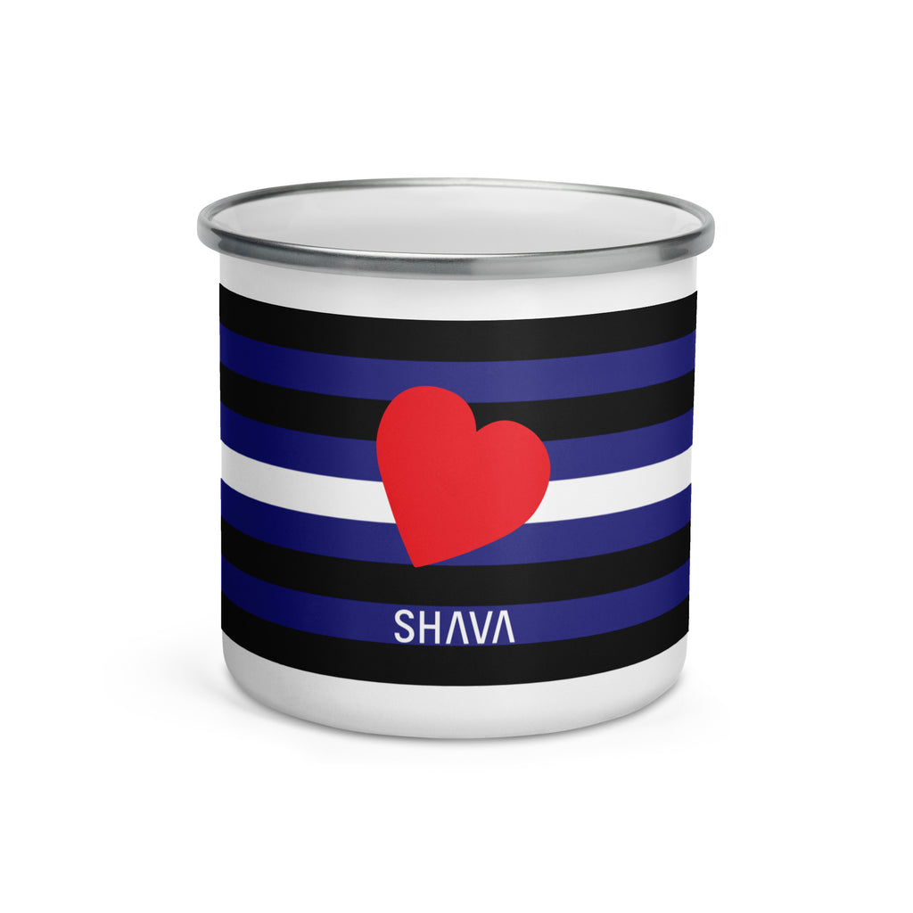 Leather Flag LGBTQ Enamel Coffee Mug SHAVA