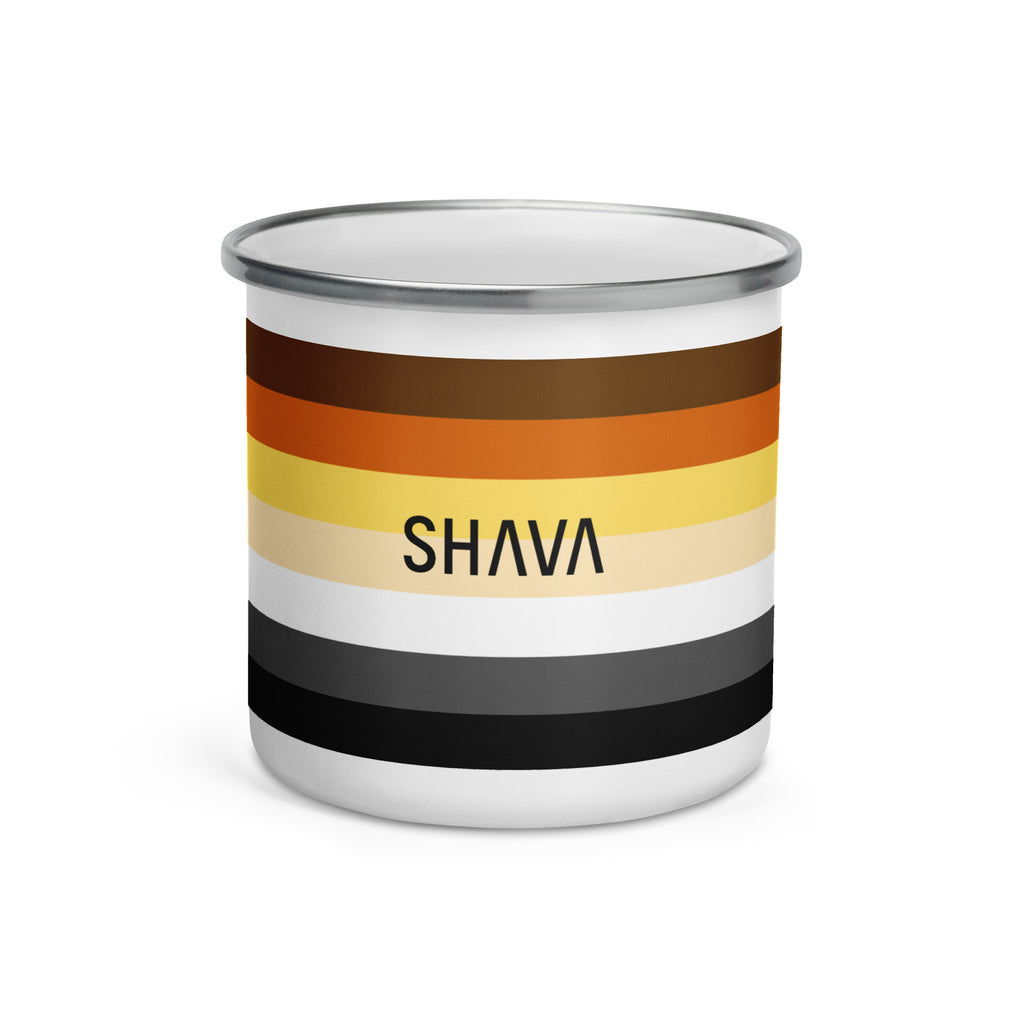 Bear Flag LGBTQ Enamel Coffee Mug SHAVA