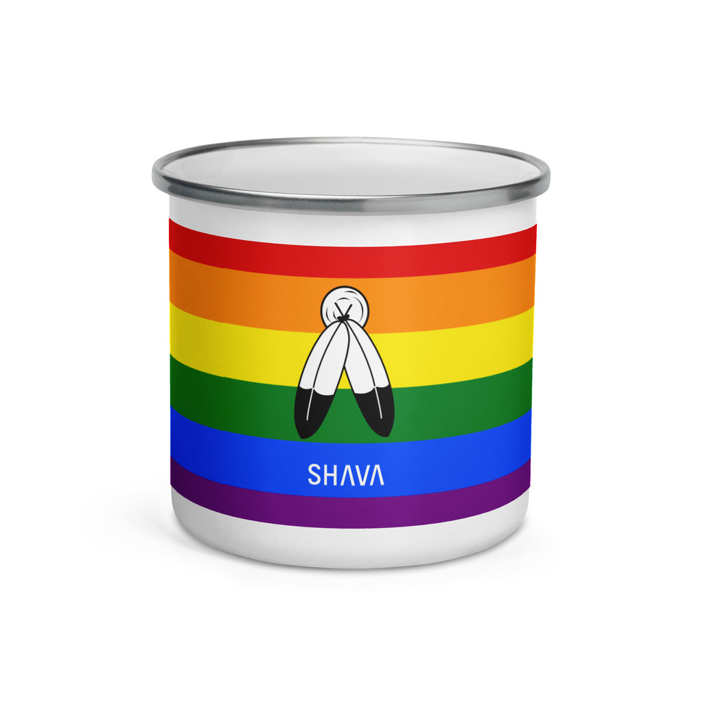 Two Spirit Flag LGBTQ Enamel Coffee Mug SHAVA