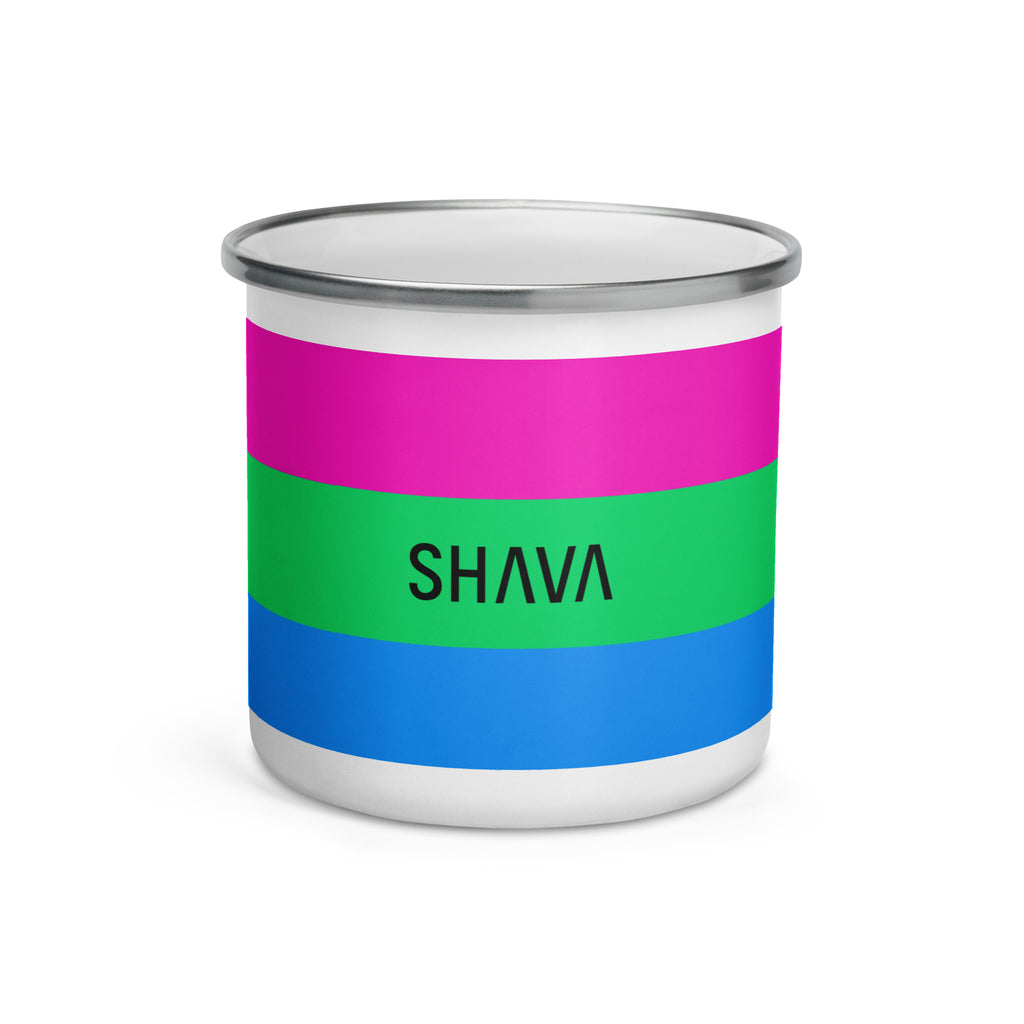 Polysexual Flag LGBTQ Enamel Coffee Mug SHAVA