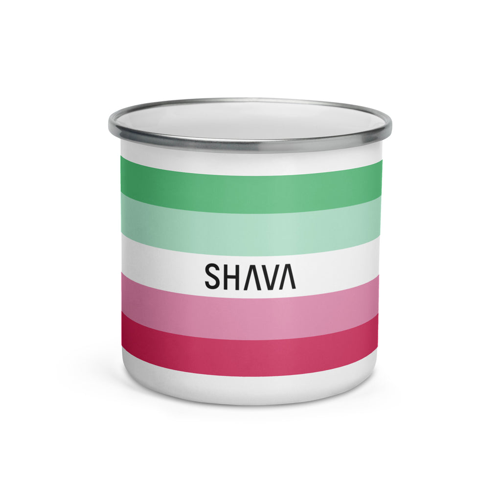 Abrosexual Flag LGBTQ Enamel Coffee Mug SHAVA