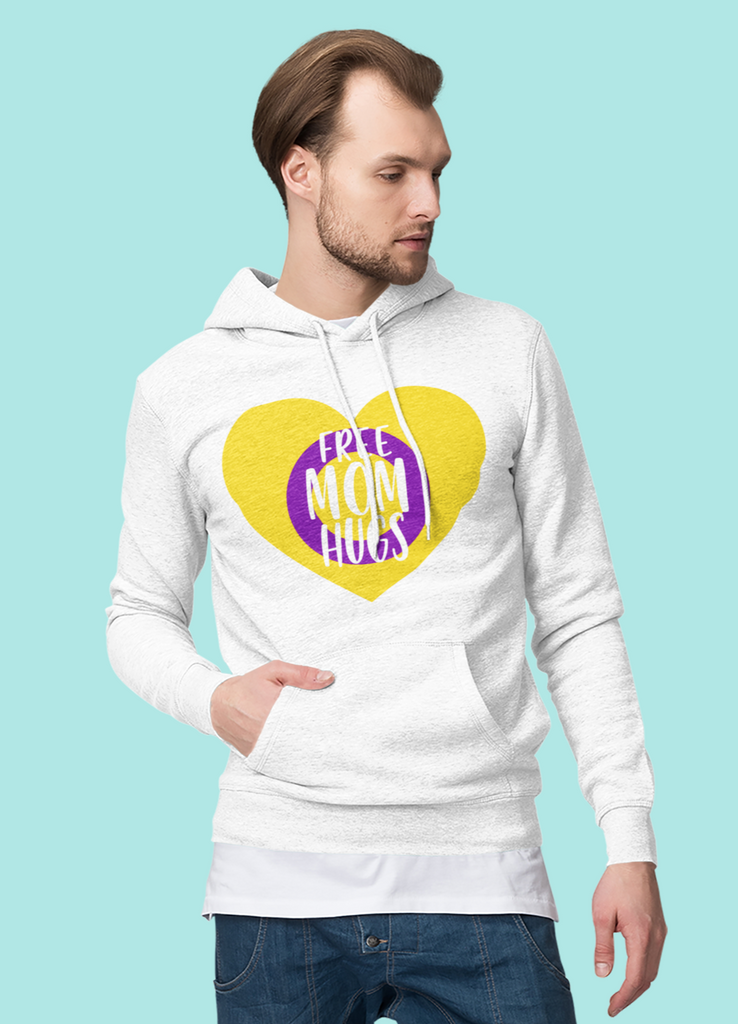 Intersex Flag Mother's Day Unisex Premium Pullover Hoodie - Free Mom Hug Printify