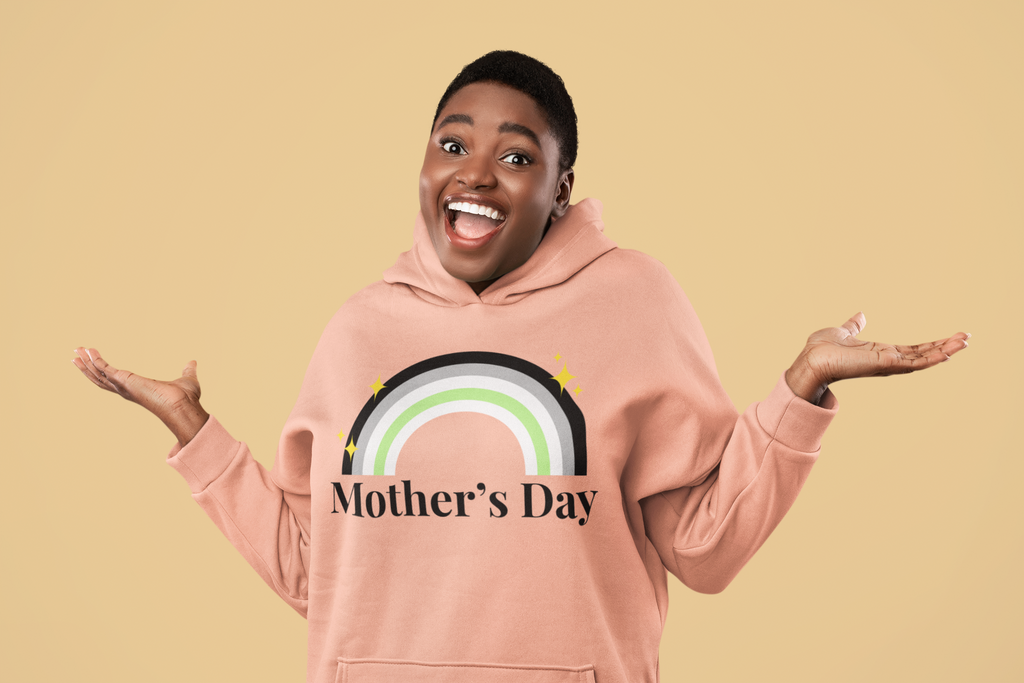 Agender Flag Mother's Day Unisex Premium Pullover Hoodie - Mother's Day Printify