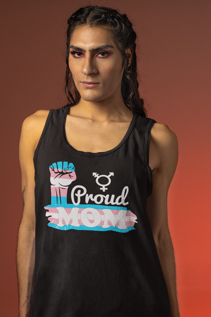 Transgender Pride Flag Mother's Day Ideal Racerback Tank - Proud Mom SHAVA CO