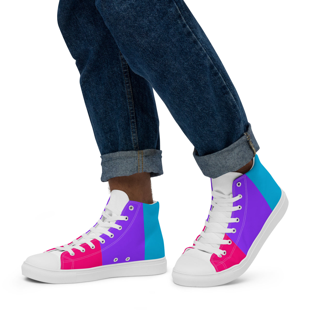 Androgyne Flag LGBTQ High Top Canvas Shoes Men’s Size SHAVA CO