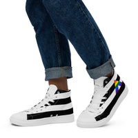 Thumbnail for Straight Ally Flag LGBTQ High Top Canvas Shoes Men’s Size SHAVA