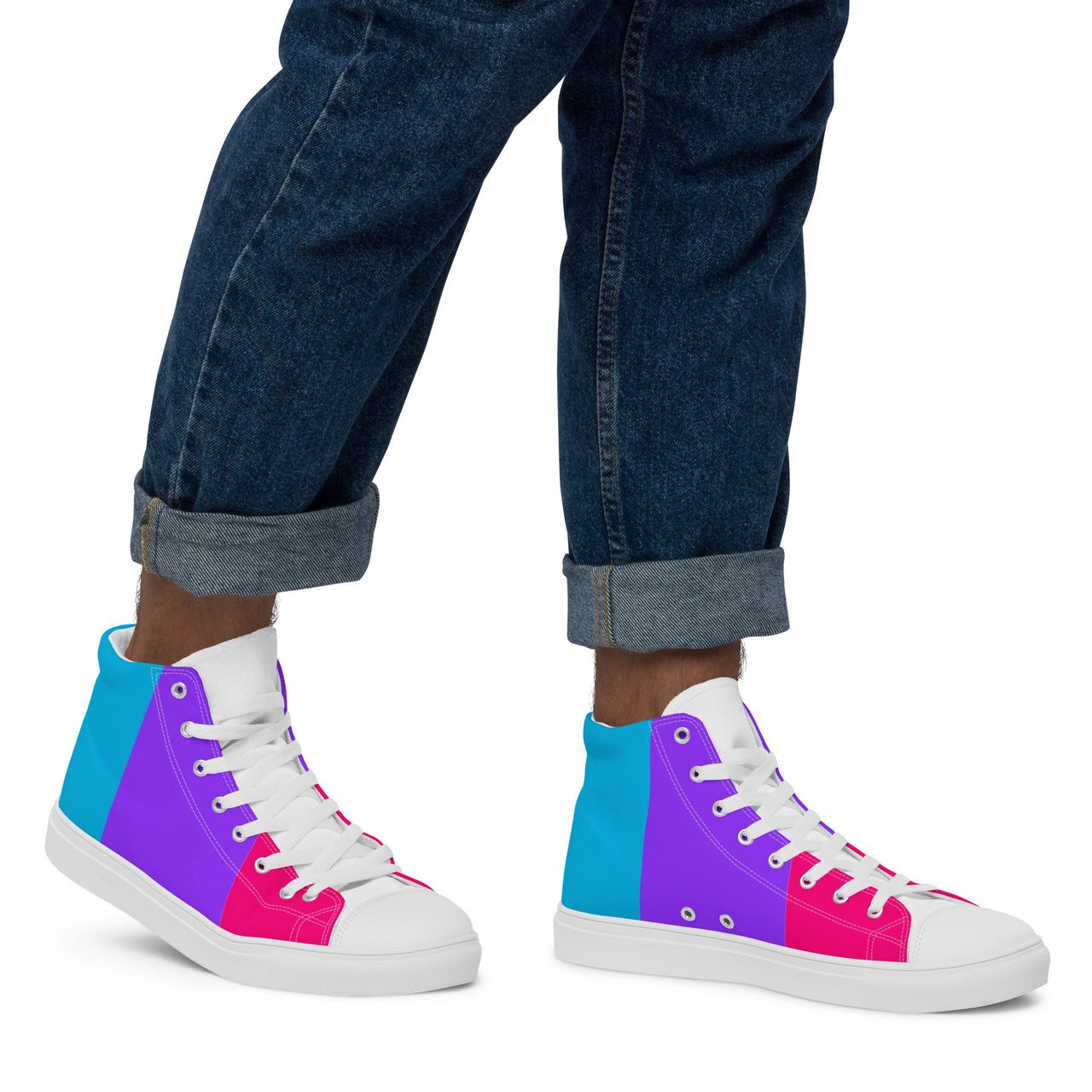 Androgyne Flag LGBTQ High Top Canvas Shoes Men’s Size SHAVA CO