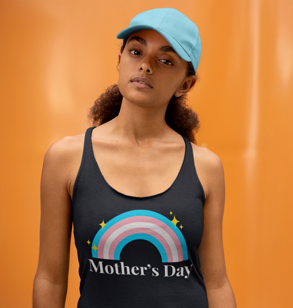 Transgender Pride Flag Mother's Day Ideal Racerback Tank - Mother's Day SHAVA CO