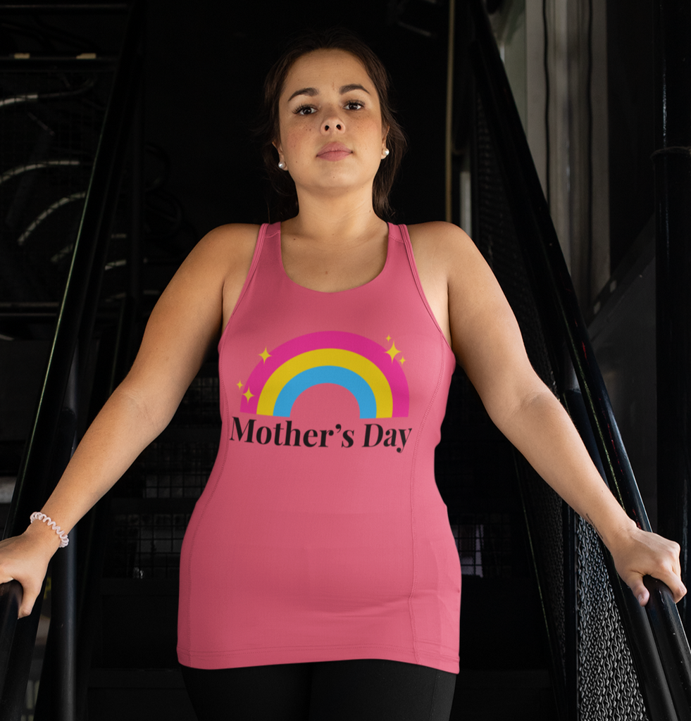 Pansexual Pride Flag Mother's Day Ideal Racerback Tank - Mother's Day SHAVA CO