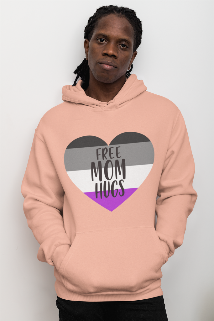 Asexual Flag Mother's Day Unisex Premium Pullover Hoodie - Free Mom Hug Printify