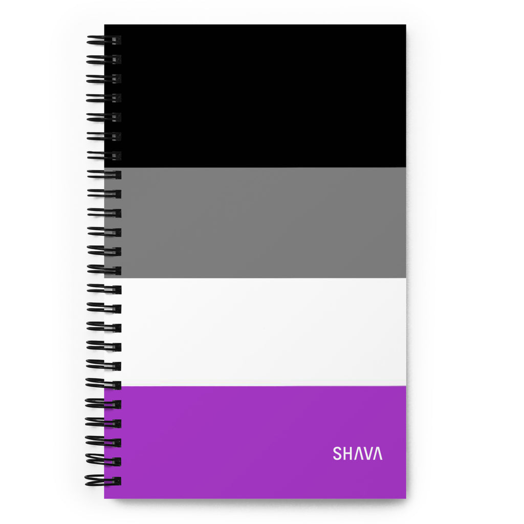 Asexual Flag LGBTQ Spiral Notebook SHAVA CO