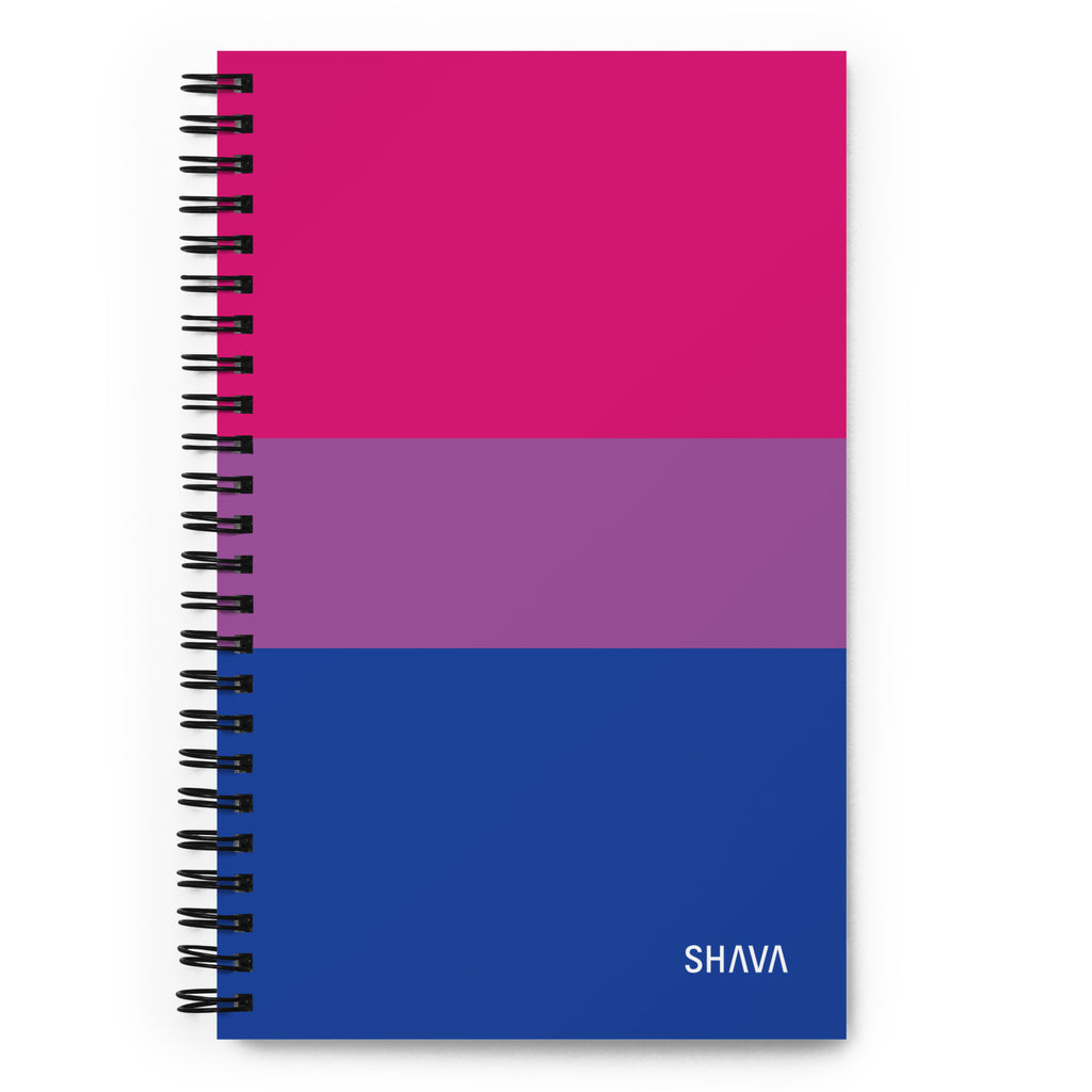 Bisexual Flag LGBTQ Spiral Notebook SHAVA CO