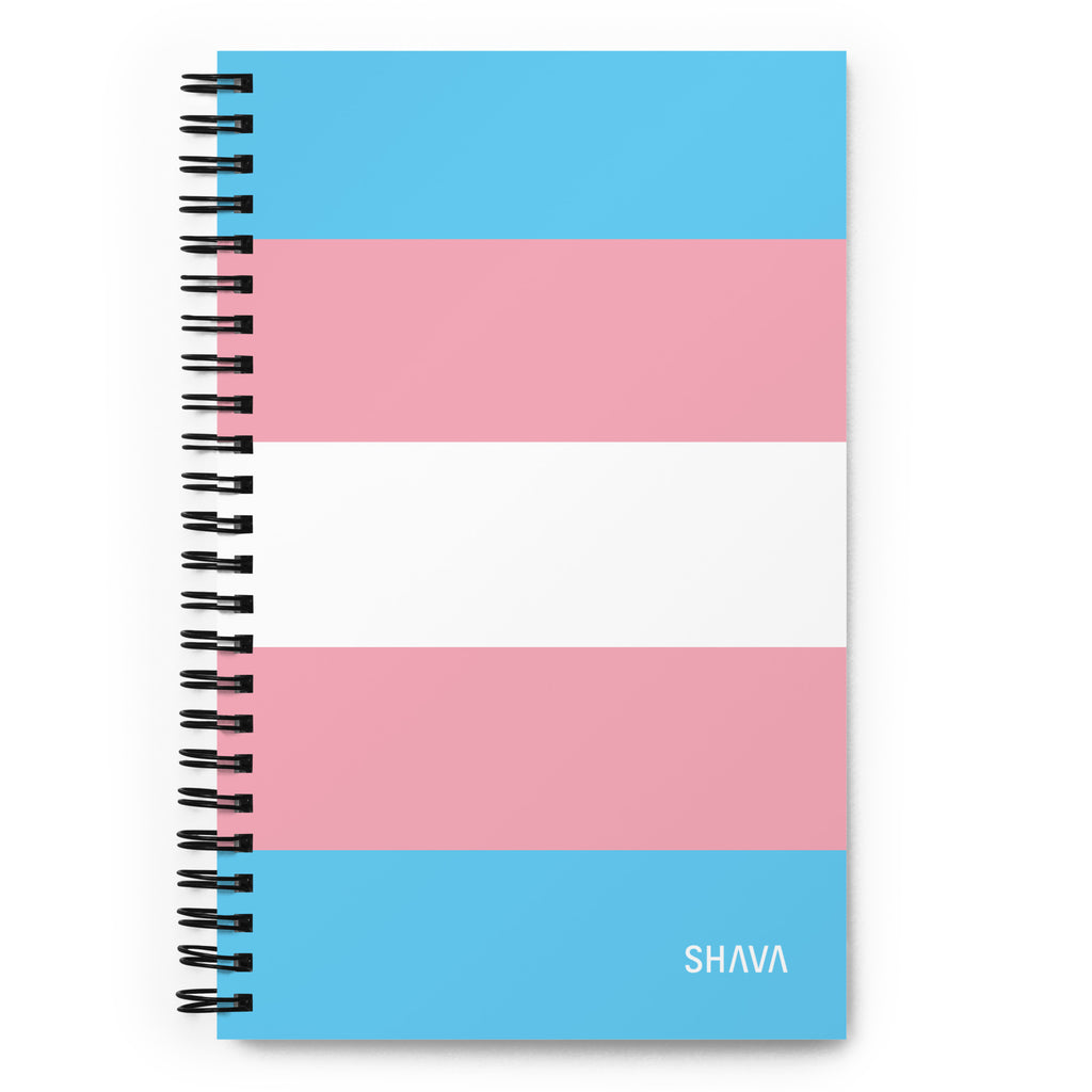 Transgender Flag LGBTQ Spiral Notebook SHAVA CO