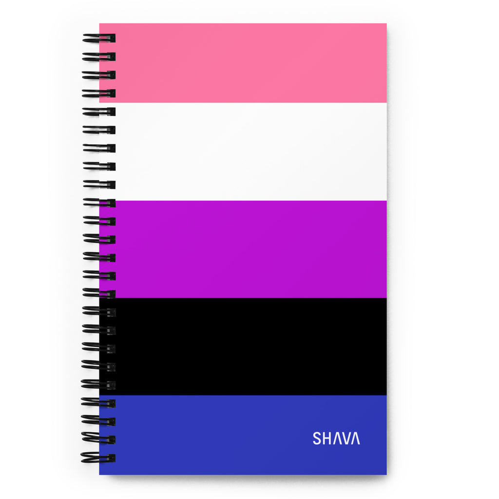 Genderfluid Flag LGBTQ Spiral Notebook SHAVA