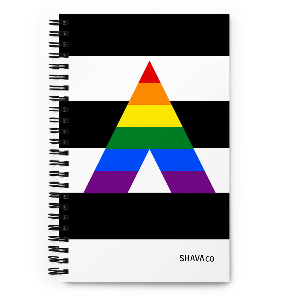 Straight Ally Flag LGBTQ Spiral Notebook SHAVA CO