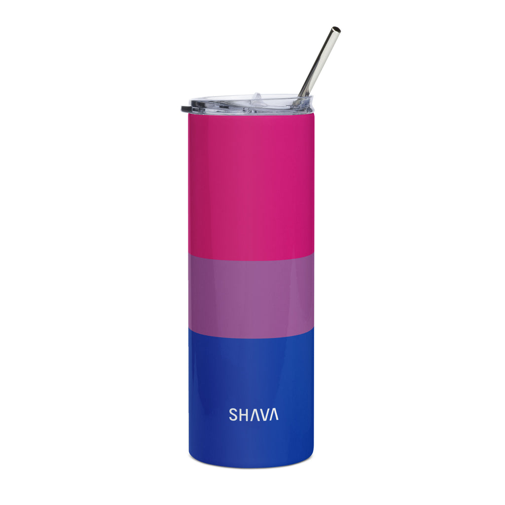 Bisexual Flag LGBTQ Stainless Steel Tumbler SHAVA CO