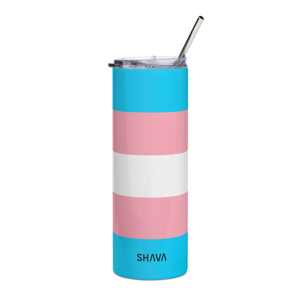 Transgender Flag LGBTQ Stainless Steel Tumbler SHAVA CO