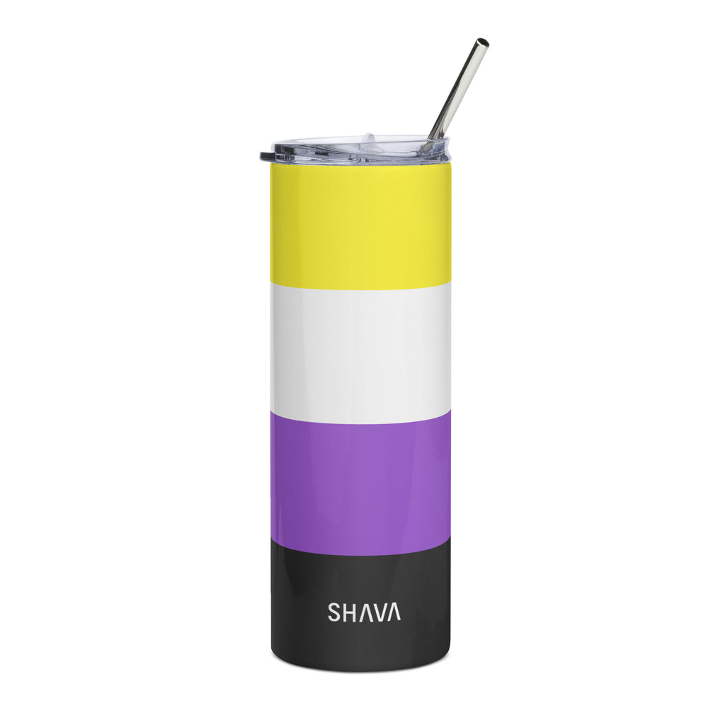 Non Binary Flag LGBTQ Stainless Steel Tumbler SHAVA CO