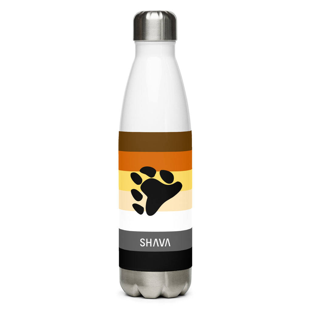 Bear Flag LGBTQ Stainless Steel Water 17oz Bottle SHAVA