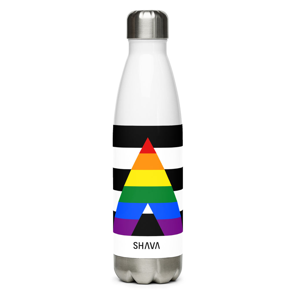 Straight Ally Flag LGBTQ Stainless Steel Water 17oz Bottle SHAVA