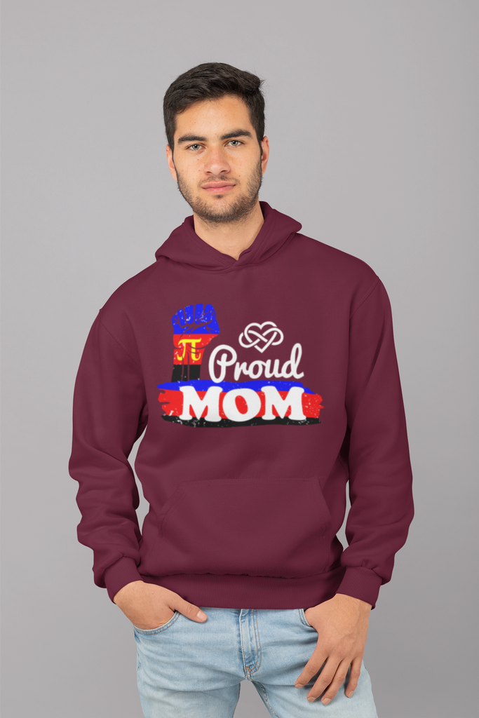 Polyamory Flag Mother's Day Unisex Premium Pullover Hoodie - Proud Mom Printify