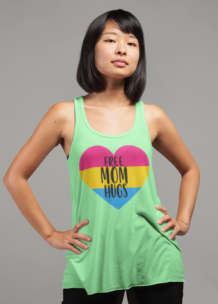 Pansexual Pride Flag Mother's Day Ideal Racerback Tank - Free Mom Hugs SHAVA CO