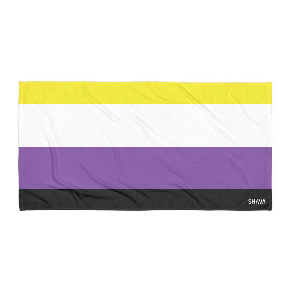 Non Binary Flag LGBTQ Towel SHAVA CO