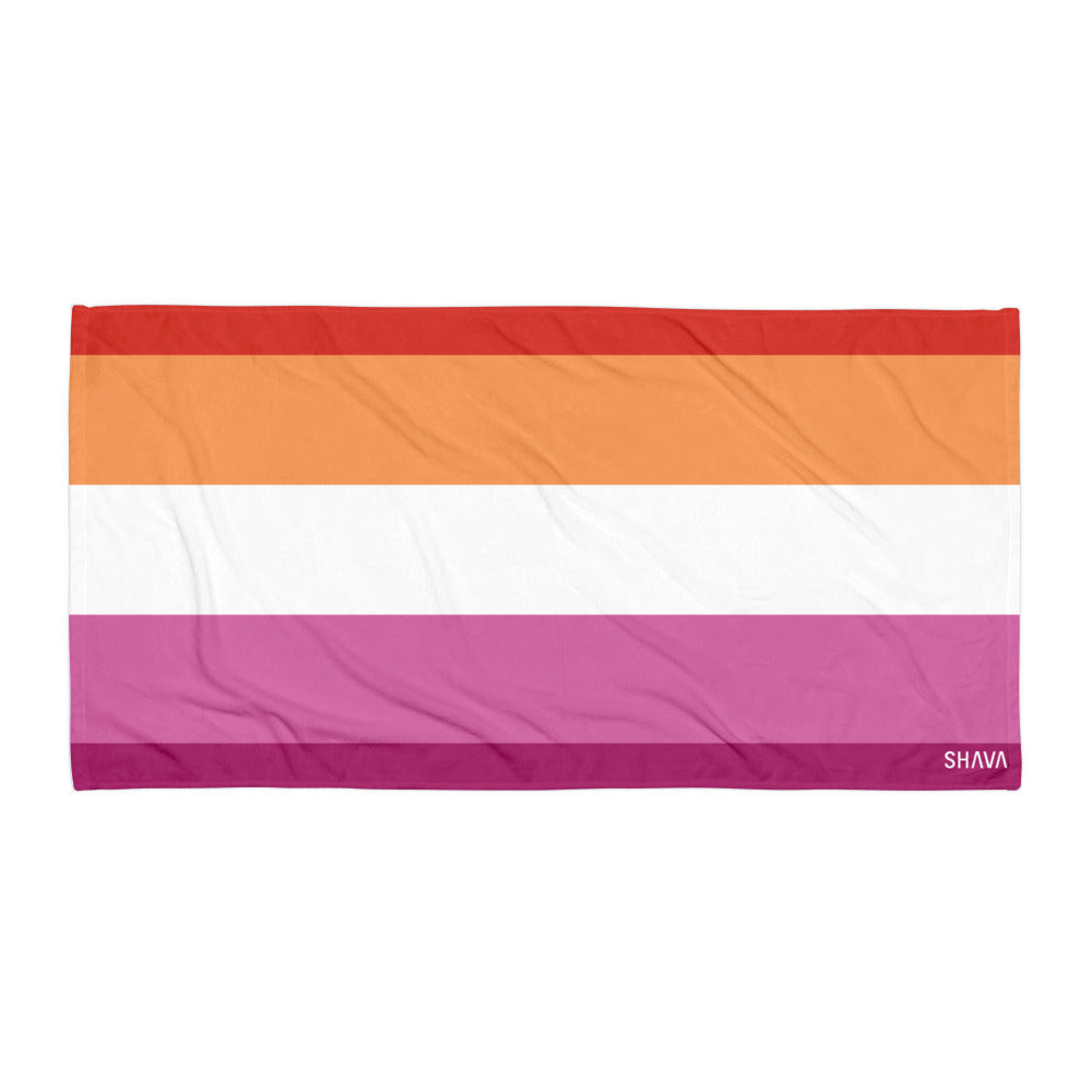 Lesbian Flag LGBTQ Towel SHAVA CO