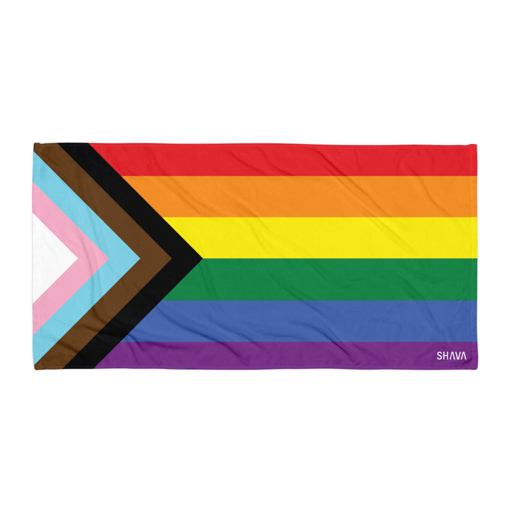 Progress Flag LGBTQ Towel SHAVA CO