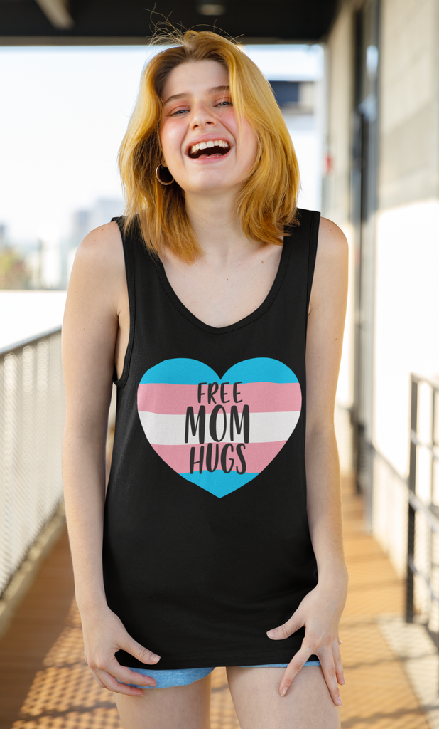 Transgender Pride Flag Mother's Day Ideal Racerback Tank - Free Mom Hugs SHAVA CO