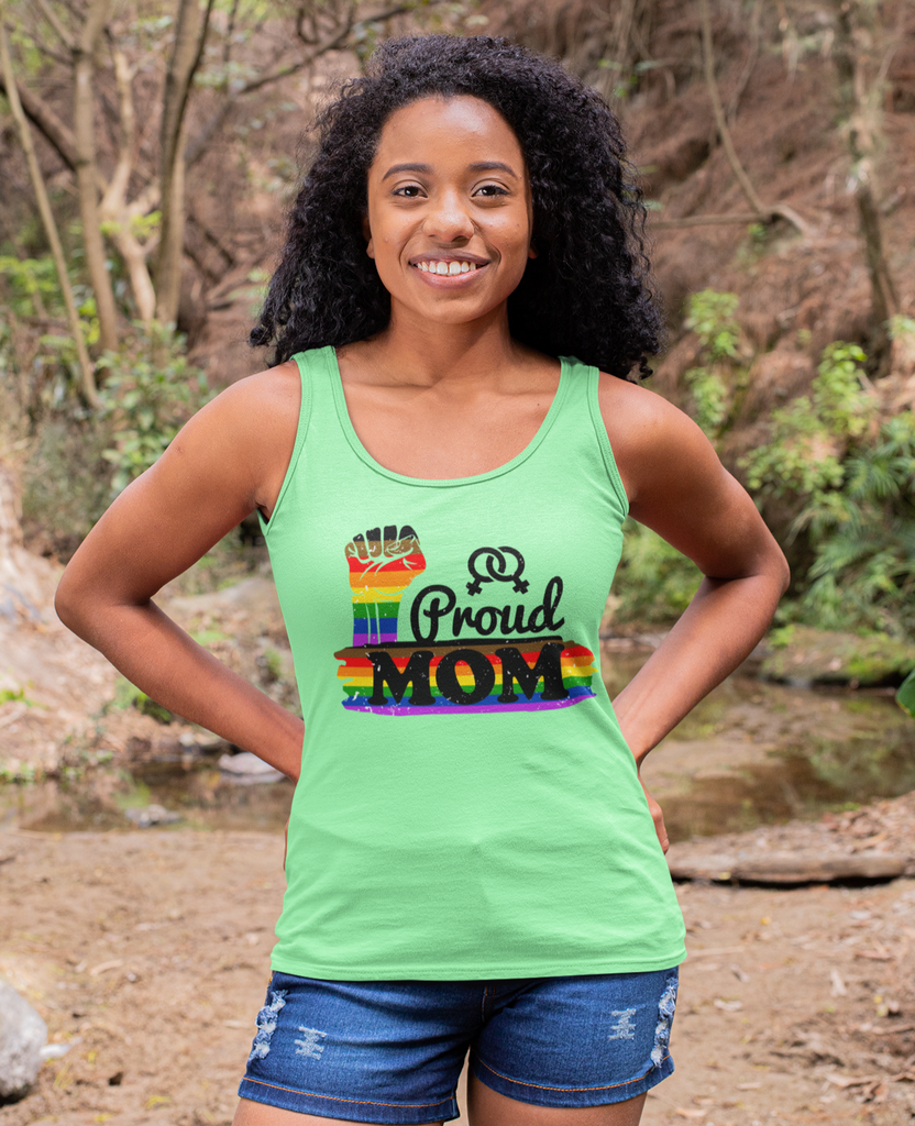 Philadelphia Pride Flag Mother's Day Ideal Racerback Tank - Proud Mom SHAVA CO